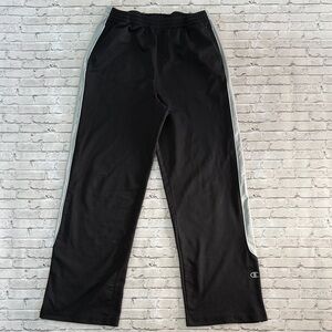 Champion Kids Black Joggers with White Side Panels